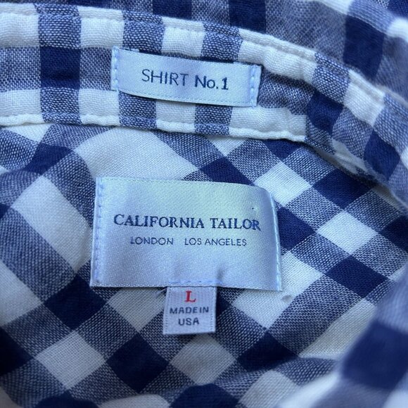 California Tailor Shirt No. 1 USA Womens  Long Sleeve Plaid  Button Up Top Large - Picture 3 of 8